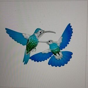 Napier Silver and Blue Hummingbird Pin